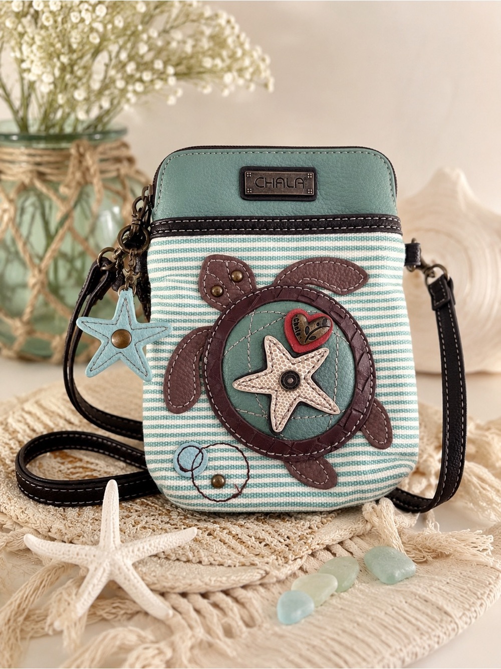 Chala Sea Turtle Crossbody Phone Bag Coastal Beachcore Nautical Resort Cute Bag
